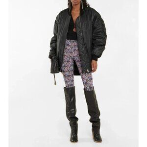 Isabel Marant Kayama Bomber Jacket Size 34 XS Womens Black $1490